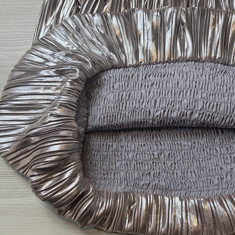 4SI3NNA Anthropologie Textured Shine Bubble Top - Picture 4 of 8